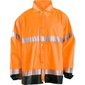 Occunomix OccuNomix Breathable Foul Weather Coat, Class 3, Hi-Vis Orange, L, LUX-TJR-OL LUX-TJR-OL